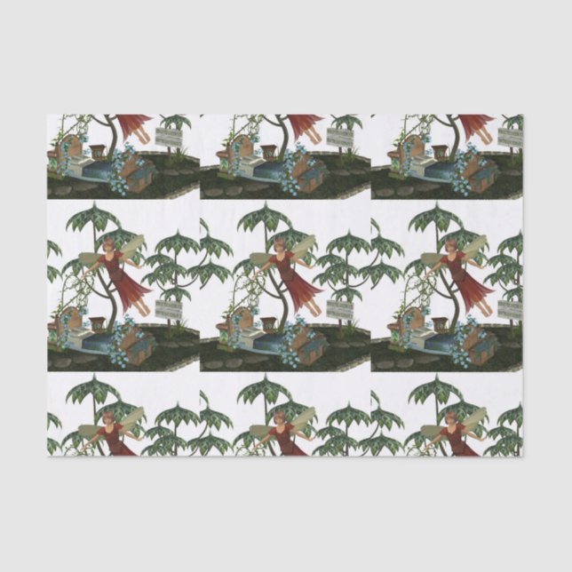 Papel De Seda Fada de dente em vôo (Frente )