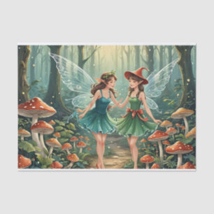 Papel De Seda Fada do Cogumelo de Natal Decoupage