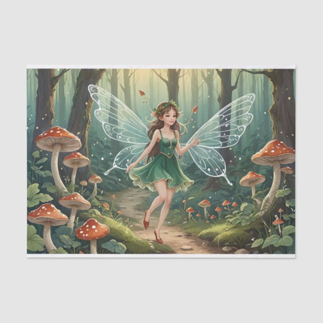 Papel De Seda Fada do Cogumelo de Natal em Decoupage (Frente )