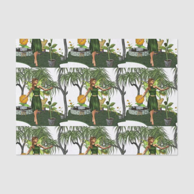 Papel De Seda Fada do jardim (Frente )