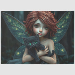 Papel De Seda Fada e seu gato,