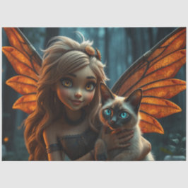 Papel De Seda Fada e seu gato