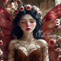 Fada Eetérea Cercada Por Rosas Rosa Vibrantes