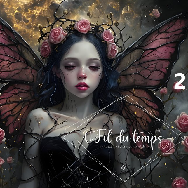 Papel De Seda Fada Eetérea Cercada Por Rosas Rosa Vibrantes (Criador carregado)