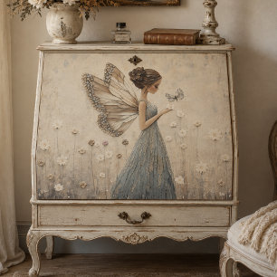 Papel De Seda Fada Elegante & Mosaico de Borboleta Fantasia Deco