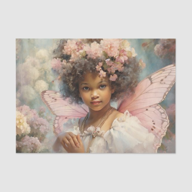 Papel De Seda Fada Rosa (Frente )