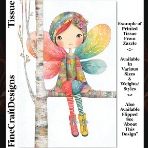 Papel De Seda Fada Ruiva Caprichosa Boho DH1R Decoupage