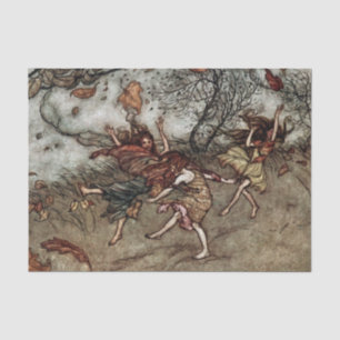Papel De Seda “Fadas de Outono” por Arthur Rackham