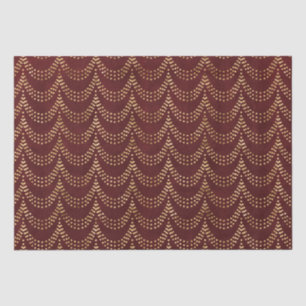 Papel De Seda Fadas Douradas Elegantes Luzes Vermelhas Russas