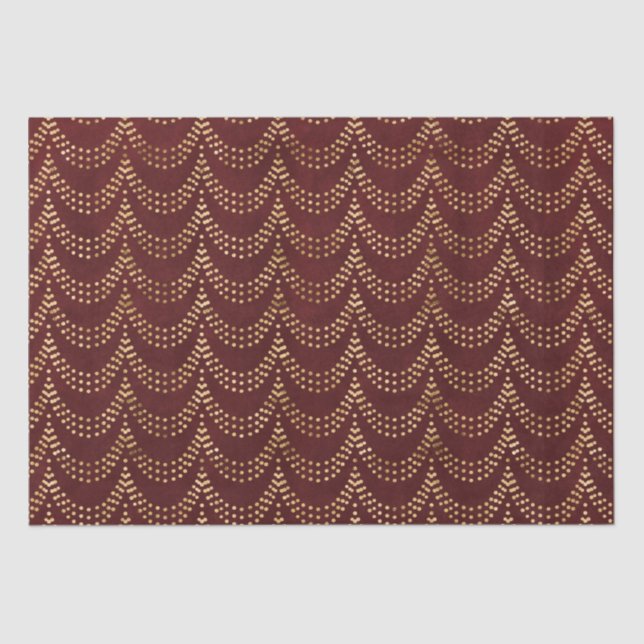 Papel De Seda Fadas Douradas Elegantes Luzes Vermelhas Russas (Frente )