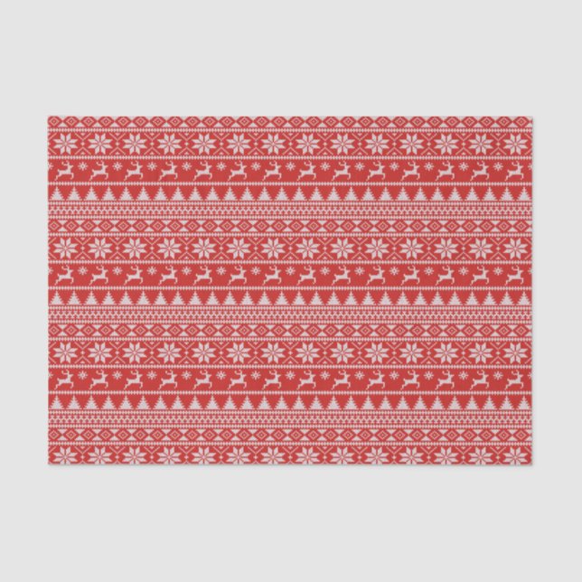 Papel De Seda Fair Isle Christmas (Frente )