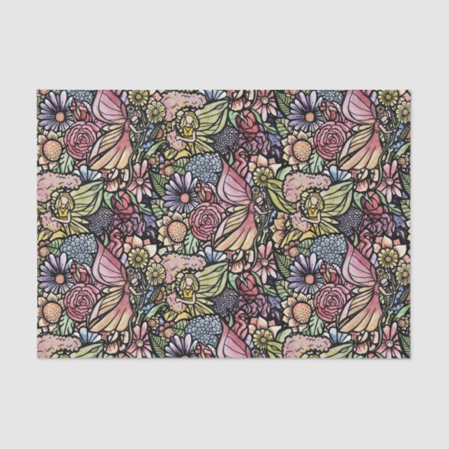 Papel De Seda Fairy Garden Gardening Flower Gardens Fairies      (Frente )