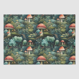 Papel De Seda Fairytala em Fairyland Mushroom House Laranja Verd