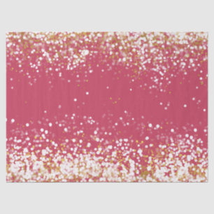Papel De Seda Faísca cor-de-rosa dos confetes do ouro branco