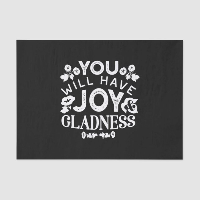 Papel De Seda Faith and Happiness – Joy and Gladness Quotes (Frente )