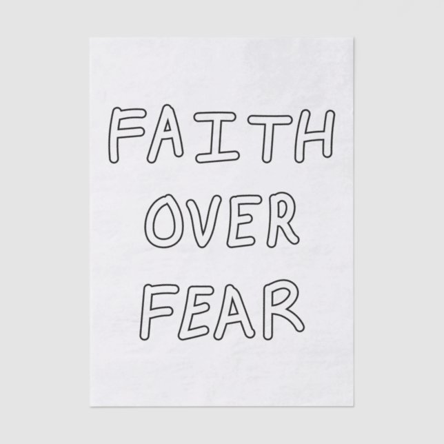 Papel De Seda Faith over Fear (Frente )