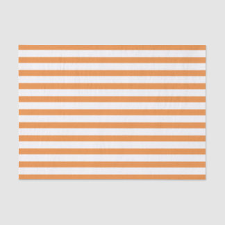 Papel De Seda Faixa Horizontal Laranja e Branca