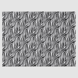Papel De Seda Faixa Zebra Negra e Branca