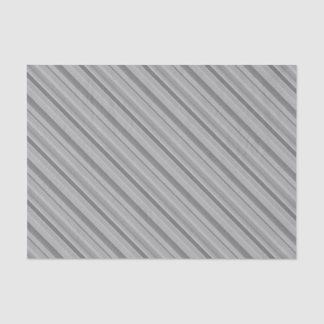 Papel De Seda faixas diagonais de cinzas (Frente )