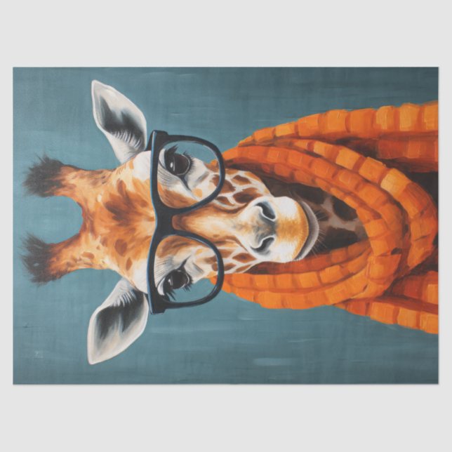 Papel De Seda Fall Giraffe Fashionista (Frente )