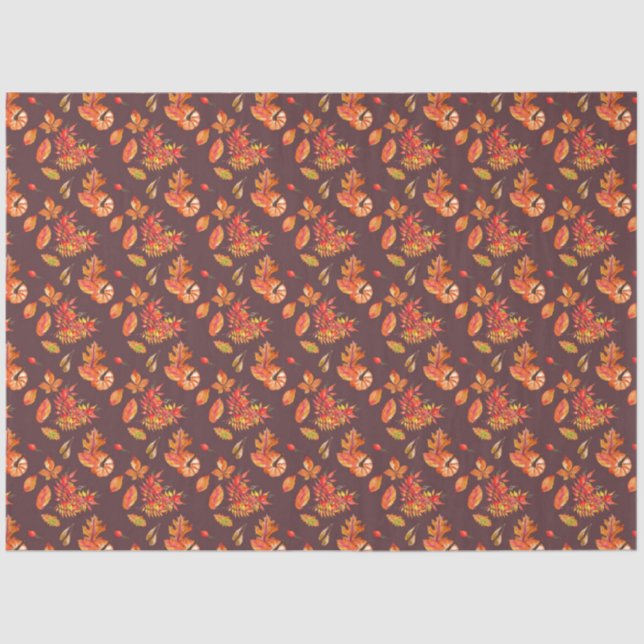 Papel De Seda Fall Leaf Series Design 7 (Frente )