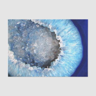 Papel De Seda Falln Geode de cristal azul