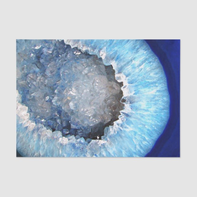 Papel De Seda Falln Geode de cristal azul (Frente )
