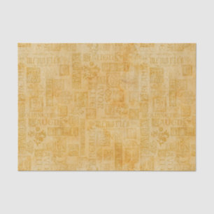 Papel De Seda Falso inspirado do verso do Flourish Dourado