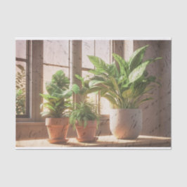 Papel De Seda Famílias Por Decoupage De Janelas