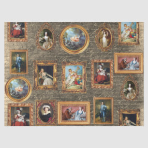 Papel De Seda Famosos Rococo Art Enquadrado Antiguidade