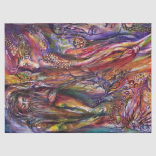 Papel De Seda Fantasia azul roxa cor-de-rosa de VIVIEN E de