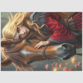 Papel De Seda Fantasia de Cavalo e Companheiro