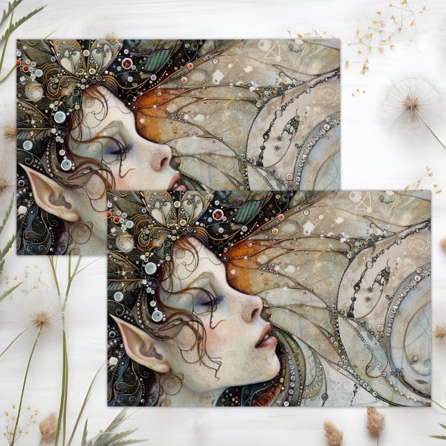 PAPEL DE SEDA FANTASIA FAIRY DECOUPAGE (FANTASY FAIRY DECOUPAGE TISSUE PAPER)