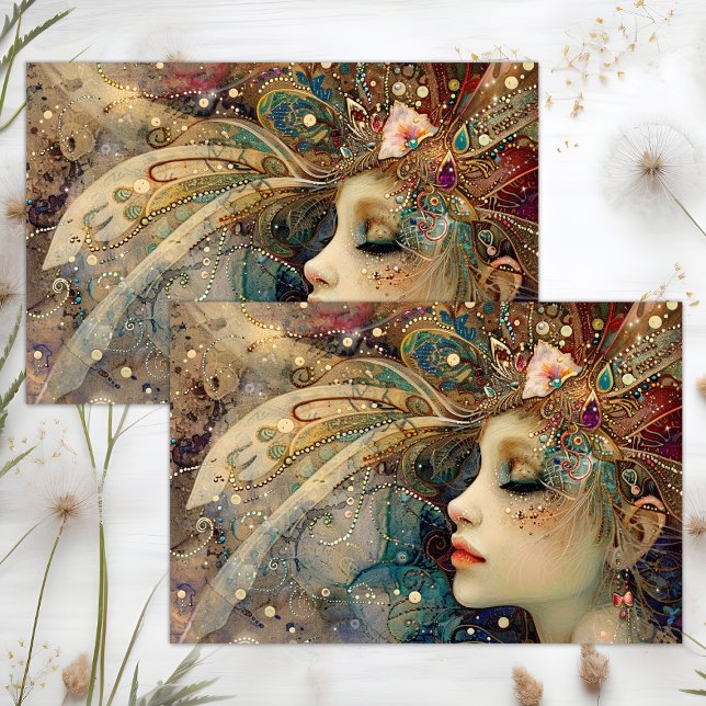 PAPEL DE SEDA FANTASIA FAIRY DECOUPAGE (FANTASY FAIRY DECOUPAGE TISSUE PAPER)