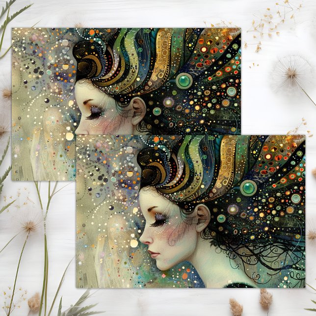 PAPEL DE SEDA FANTASIA FAIRY DECOUPAGE (FANTASY FAIRY DECOUPAGE TISSUE PAPER)