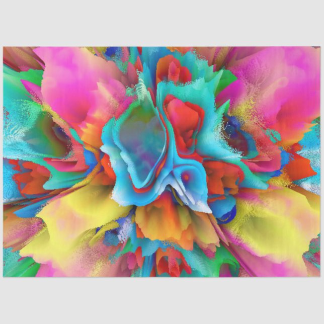 Papel De Seda Fantasia Floral 11201 (Frente )