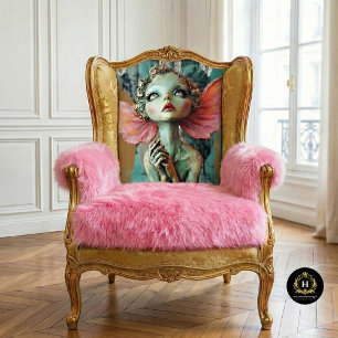 Papel De Seda Fantasia Gótica Decoupage de Fada com Gárgula