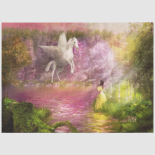Papel De Seda Fantasia - Pegasus - O jardim encantado