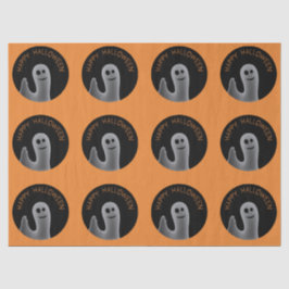 Papel De Seda Fantasma Amigável (Feliz Halloween)