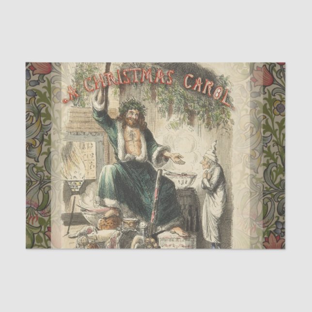 Papel De Seda Fantasma do Natal Presente Scrooge (Frente )