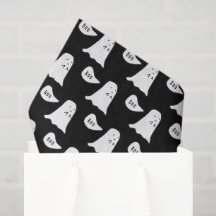 Papel De Seda Fantasma Fofo Diz Boo Padrão Halloween