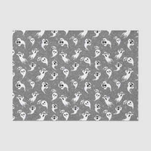 Papel De Seda Fantasmas Dourados do Halloween