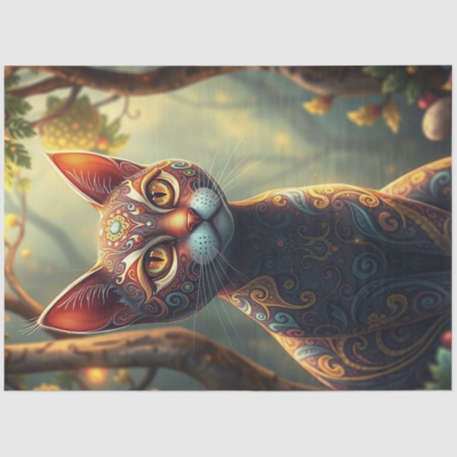Papel De Seda Fantasy Cat (Frente )