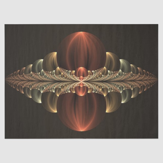 Papel De Seda Fantasy Construction Shiny Abstrato Fractal Art (Frente )