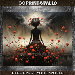 Papel De Seda Fantasy Dark Lady of Roses