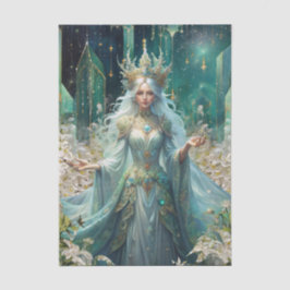 Papel De Seda Fantasy Emerald Queens of the Forest Decoupage