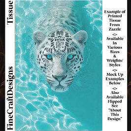 Papel De Seda Fantasy Leopardo Em Aqua Water DV8R Decoupage