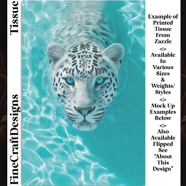 Papel De Seda Fantasy Leopardo Em Aqua Water DV8R Decoupage (Criador carregado)
