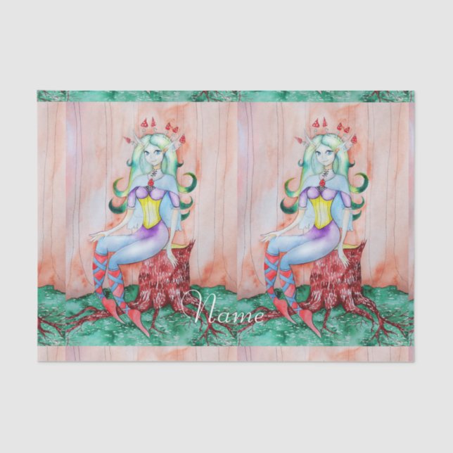 Papel De Seda Fantasy Pixie Fairy Thunder_Cove (Frente )
