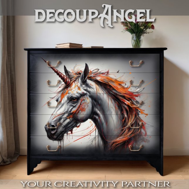 Papel De Seda Fantasy Unicorn - Decoupage_ (Criador carregado)
